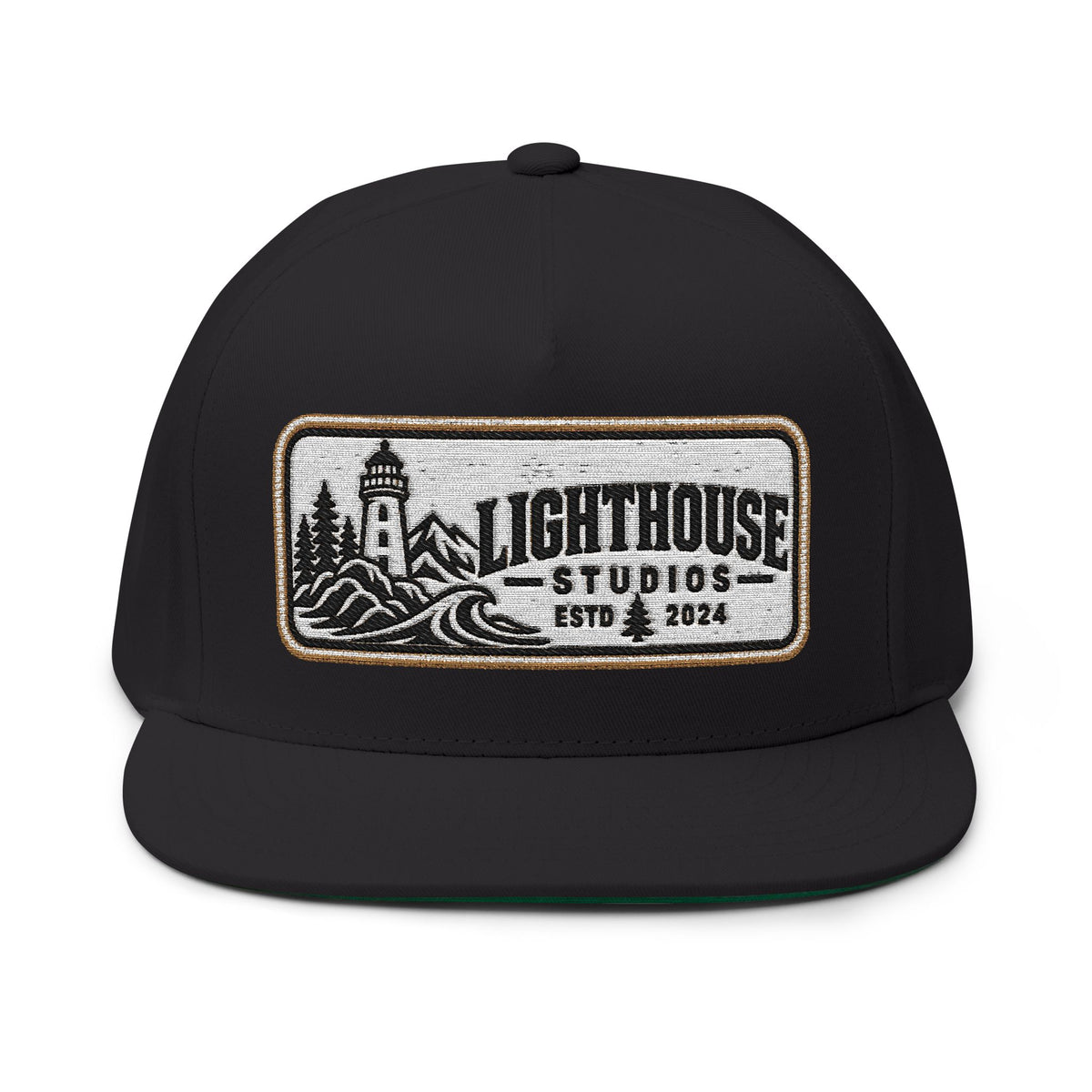 Lighthouse Studios Embroidered Flat Bill Cap
