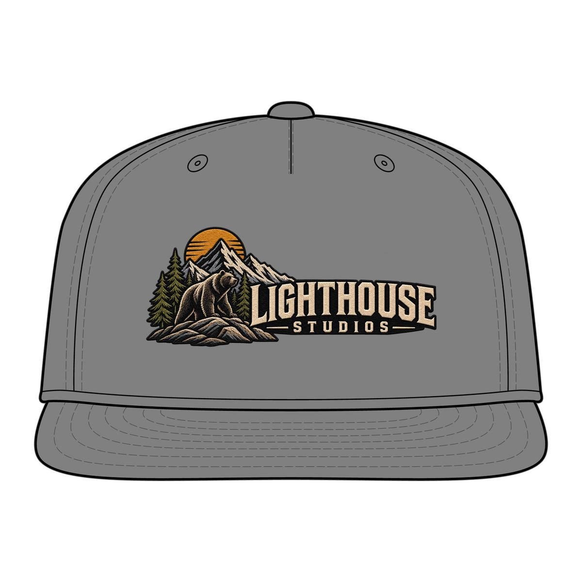 Lighthouse Studios Mountain Logo Cap — Vintage Outdoor Snapback